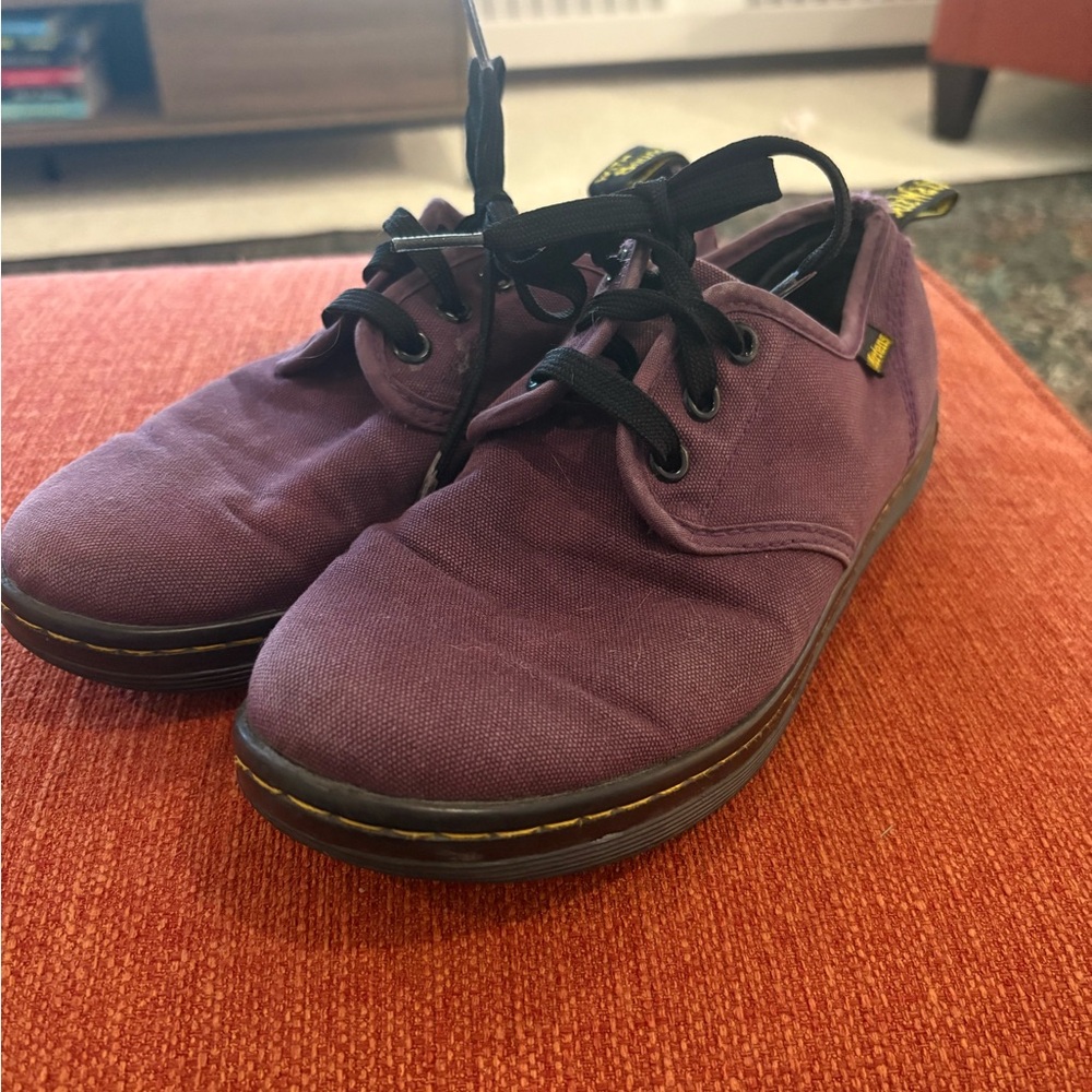 Dr. Martens Men's Purple Canvas Sneakers